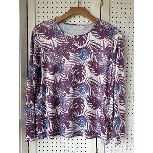 32 Degrees Long Sleeve T-Shirt Sun Protection Women's Size XL Color Purple Blue